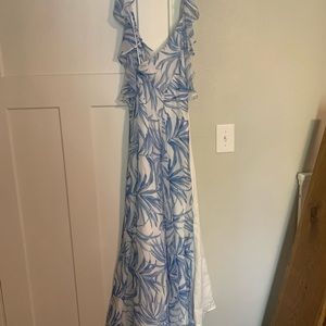Blue Floral Maxi Dress